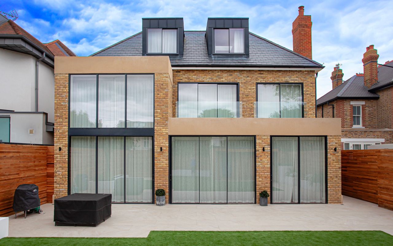 GS20 Slimline Sliding Doors in a Double Height Extension, London